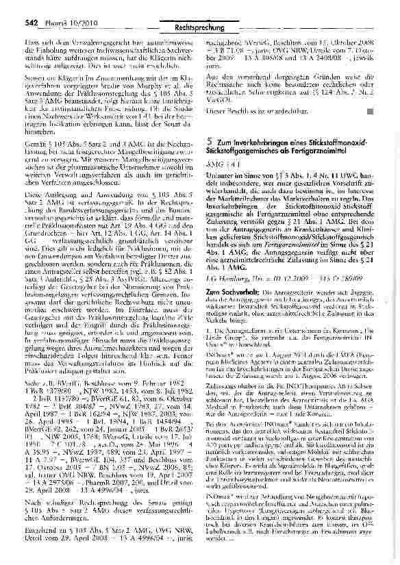 Vorschauseite 4: Zur Versagung einer Nachzulassung bei unzureichender Begründung der therapeutischen Wirksamkeit