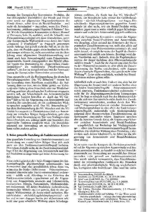 Vorschauseite 4: Hautund Händedesinfektionsmittel: Abschied vom Arzneimitfel-Dogma