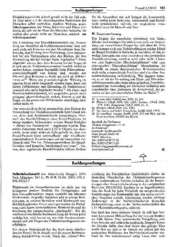 Vorschauseite 5: Hautund Händedesinfektionsmittel: Abschied vom Arzneimitfel-Dogma