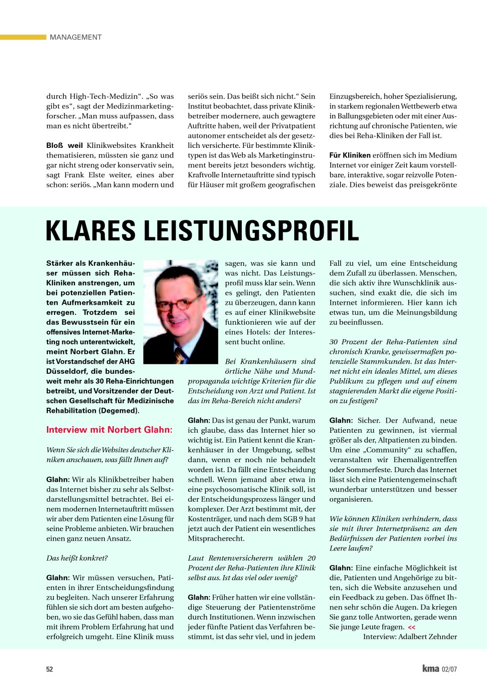 Vorschauseite 1: Klares Leistungsprofil
