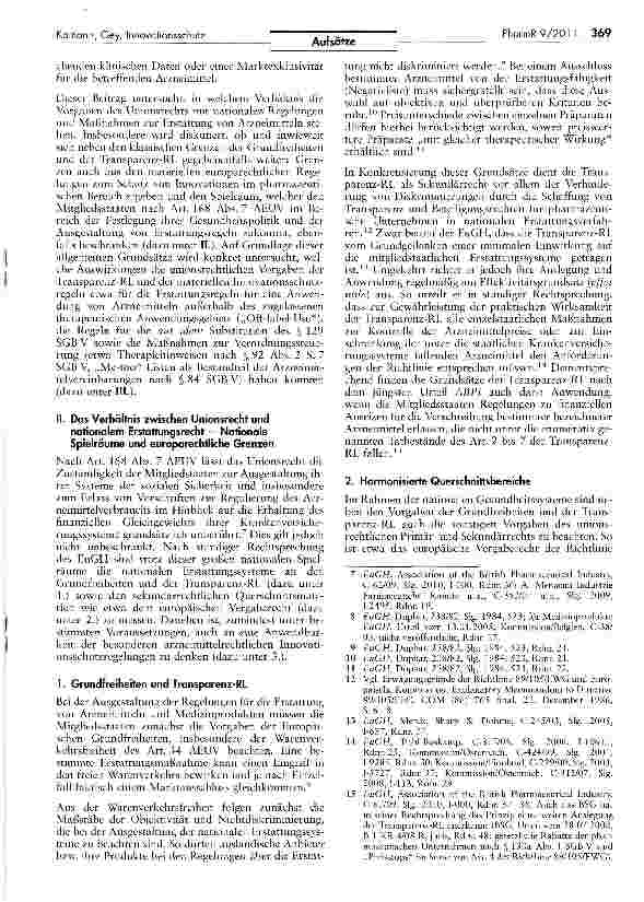 Vorschauseite 2: Innovationsschutz und Erstattungsrecht - Off-Label Use, Aut-idem und verordnungssteuernde Maßnahmen im Lichteeuropäischer Vorgaben