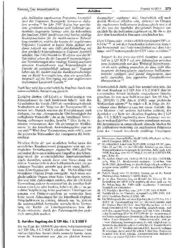 Vorschauseite 6: Innovationsschutz und Erstattungsrecht - Off-Label Use, Aut-idem und verordnungssteuernde Maßnahmen im Lichteeuropäischer Vorgaben