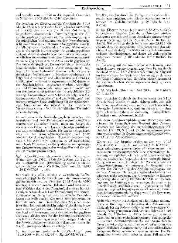 Vorschauseite 3: Berufung auf eine bestehende ausländische Arzneimittelzulassung führt nicht zur Eröffnung eines neuen oder zusätzlichen VerfahrensAMG S§ 105 rVc, 105 IVf, 25b II, 4 XXVII;RL 2001/…