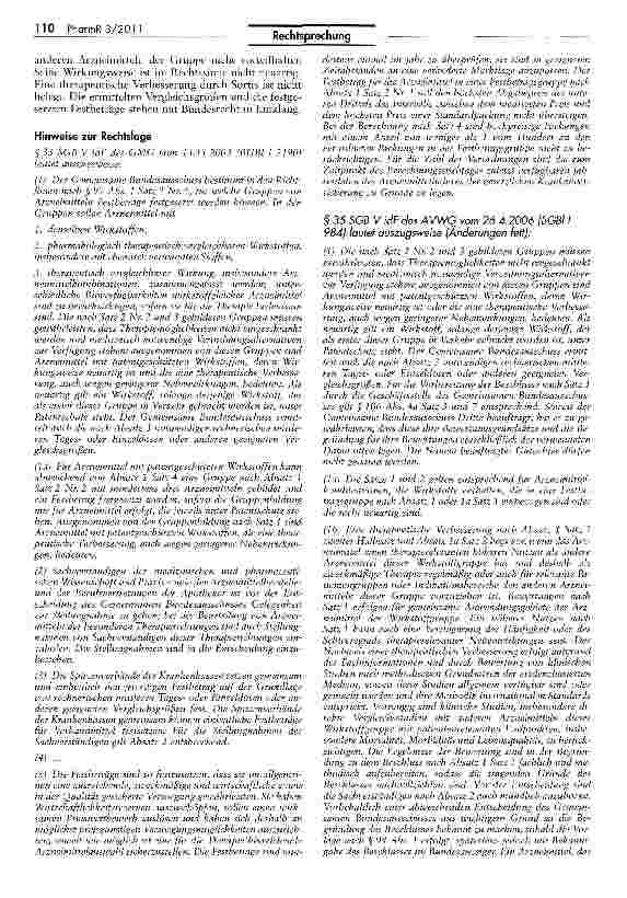 Vorschauseite 2: Festbeträge für Cholesterinsenker Sortis rechtmäßig SGB § 35
