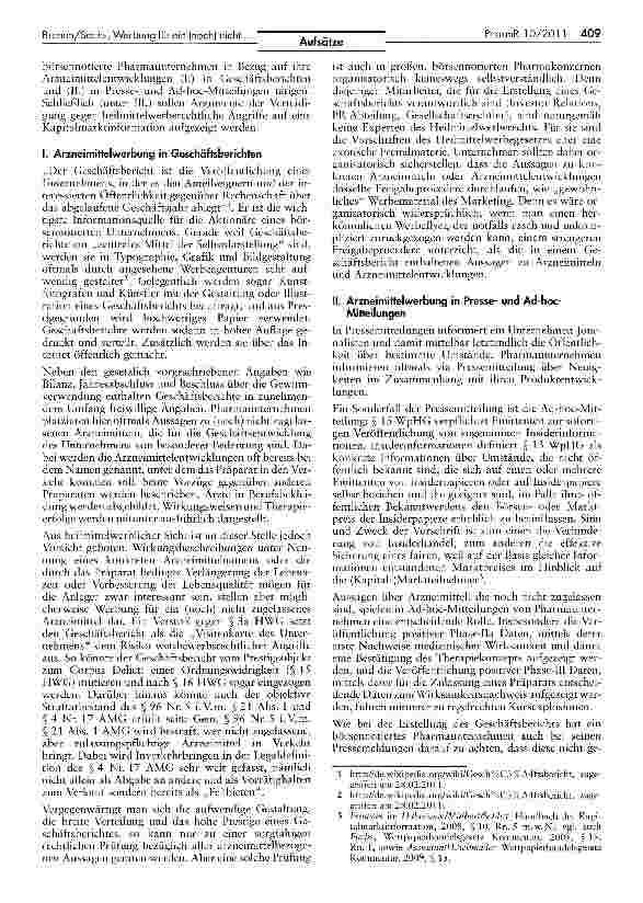 Vorschauseite 2: Werbung für ein (noch) nicht zugelassenes Arzneimittel in Kapitalmarktinformationen