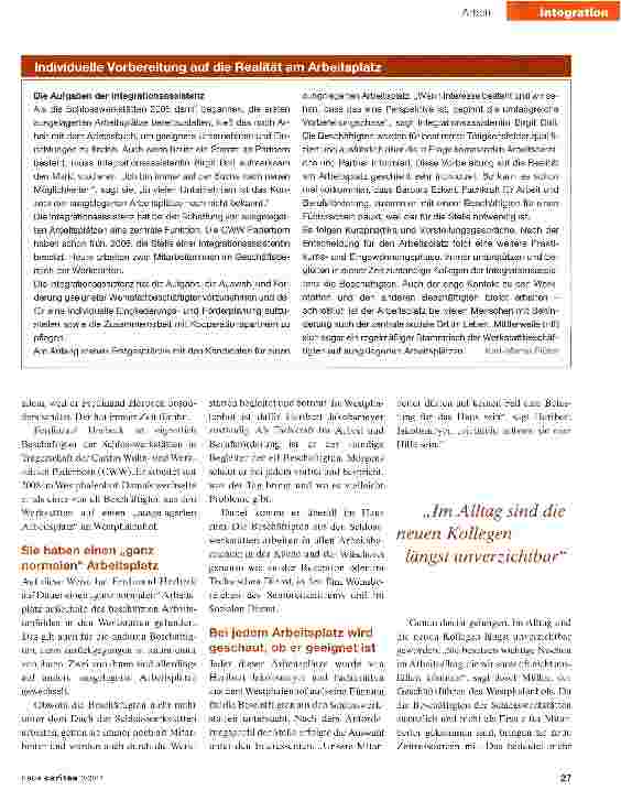 Vorschauseite 2: „Ich bin nicht der Betreute, ich betreue