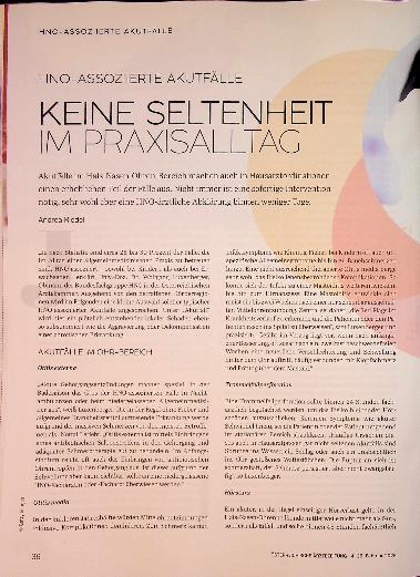 Vorschauseite 1: HNO-Assoziierte Akutfälle Keine Seiltenheit im Praxisalltag