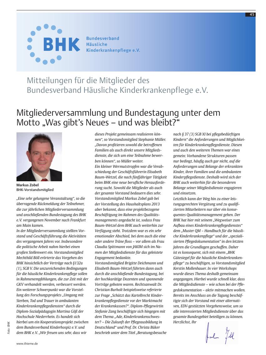 Vorschauseite 1: Mitgliederversammlung und Bundestagung unter dem Motto „Was gibt’s Neues – und was bleibt?“