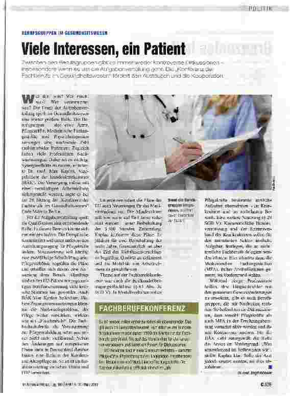 Vorschauseite 1: Viele Interessen, ein Patient