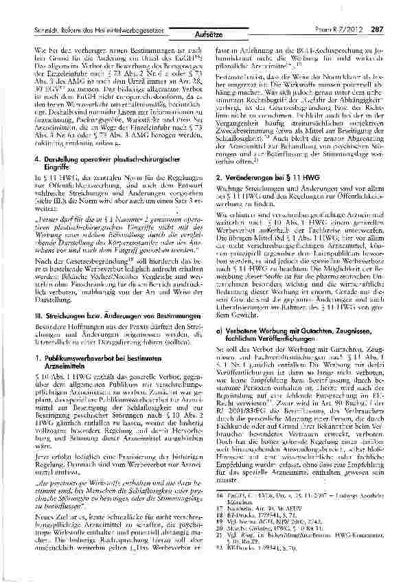 Vorschauseite 3: Heilmittelwerberecht: Vorstellung der Reform des Heilmittelwerbegesetzes