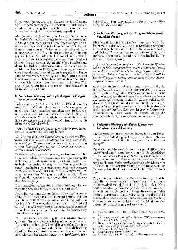 Vorschauseite 4: Heilmittelwerberecht: Vorstellung der Reform des Heilmittelwerbegesetzes