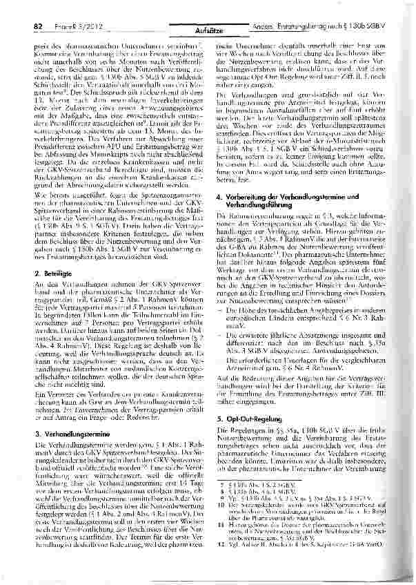 Vorschauseite 2: Die Vereinbarung des Erstattungsbetrages nach § 130b SGB V