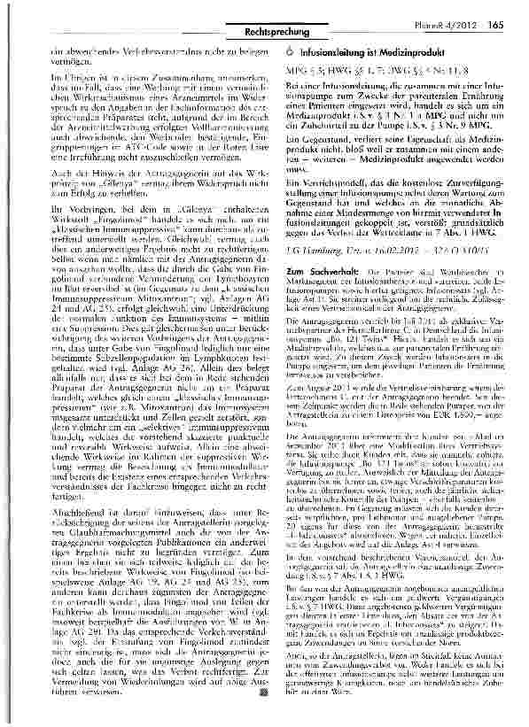 Vorschauseite 4: Arzneimittelwerbung im Widerspruch zu Angaben in der Fachinformation