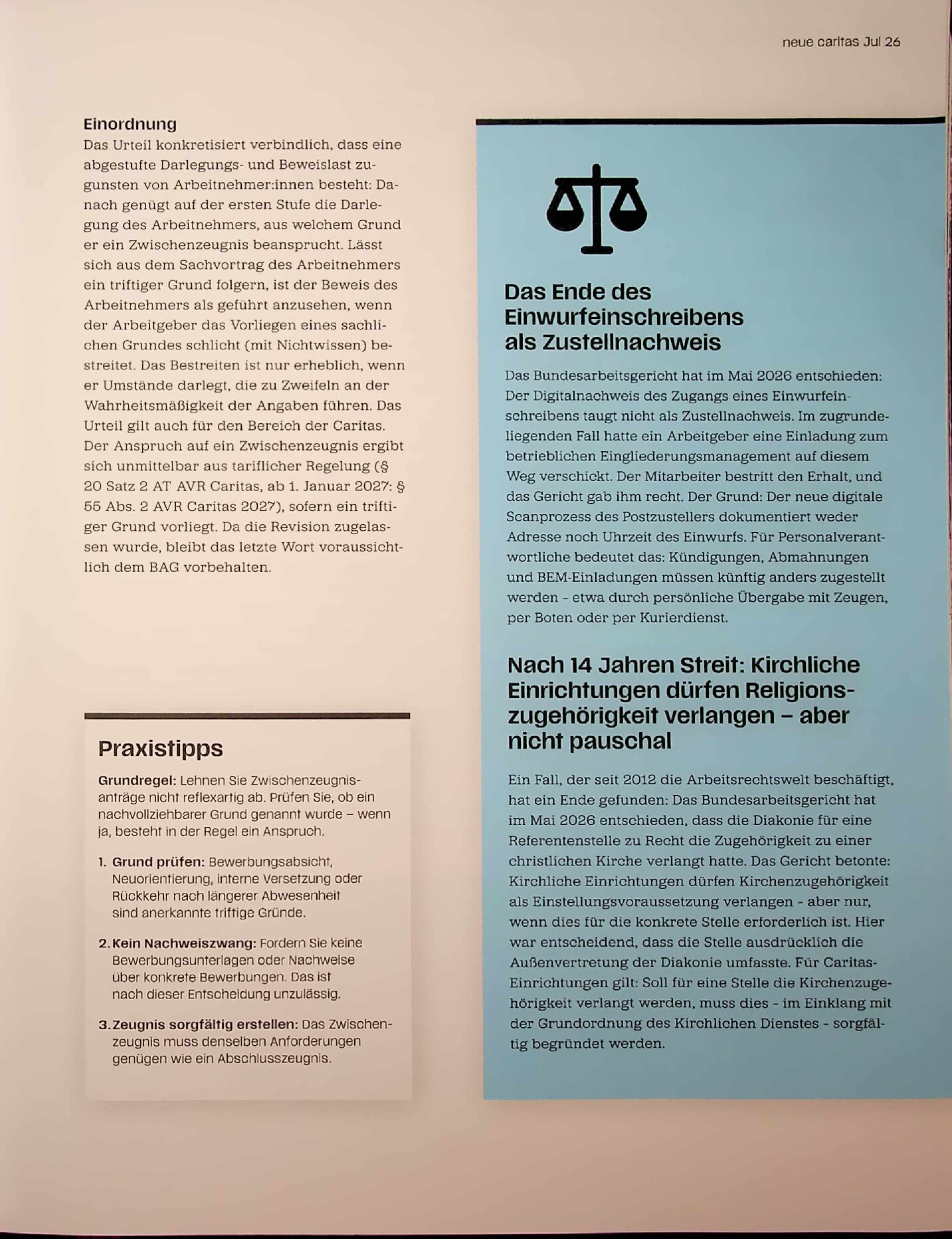 Vorschauseite 2: So ist der Anspruch auf ein Zwischenzeugnis geregelt