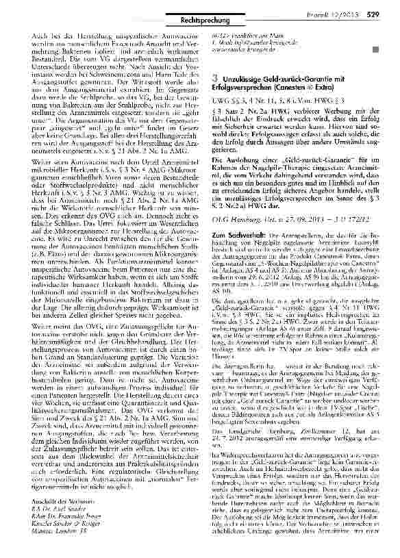 Vorschauseite 4: Zulassungspflicht von Autovaccinen AMG §§ 21 IV, II la, 4 IV