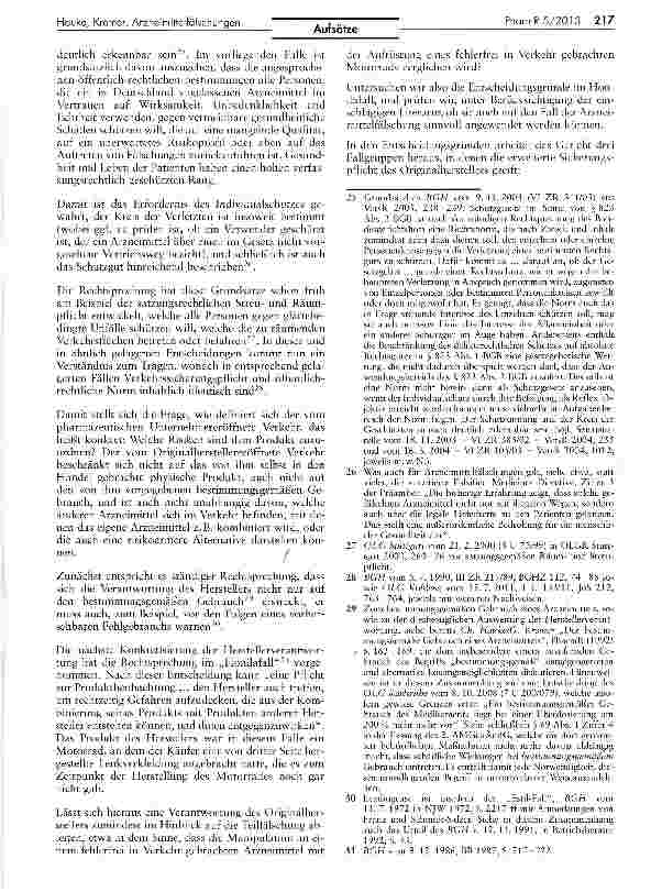 Vorschauseite 5: Arzneimittelfälschungen: Reaktionspflichten und Haftung des Originalherstellers