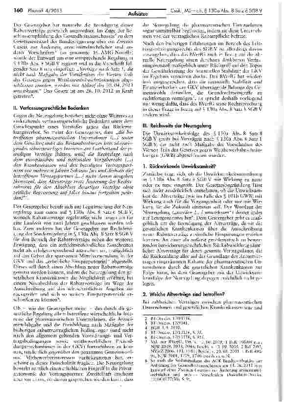 Vorschauseite 2: Auswirkungen der Neuregelung des § 130a Abs. 8 Satz 8 SGB V auf bestehende Arzneimittelrabattverträge