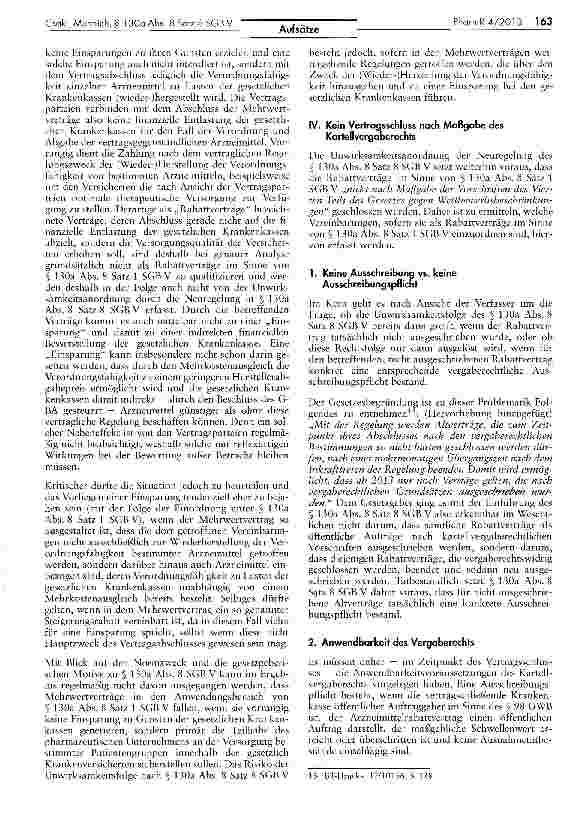 Vorschauseite 5: Auswirkungen der Neuregelung des § 130a Abs. 8 Satz 8 SGB V auf bestehende Arzneimittelrabattverträge