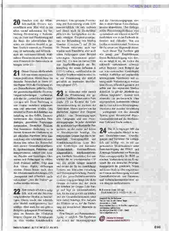 Vorschauseite 6: Arztlich unterstützte Priorisierung ist notwendig und hilfreich