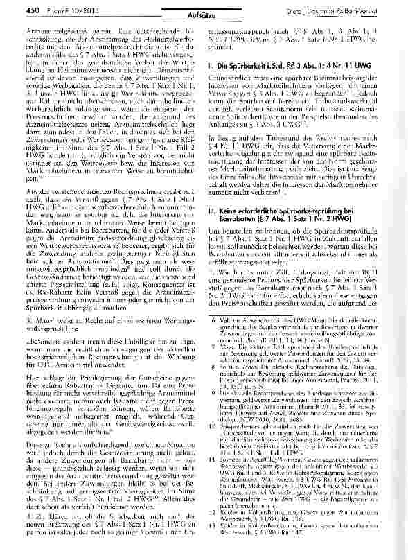 Vorschauseite 2: Das neue Rx-Boni-Verbot. Immer spürbar?