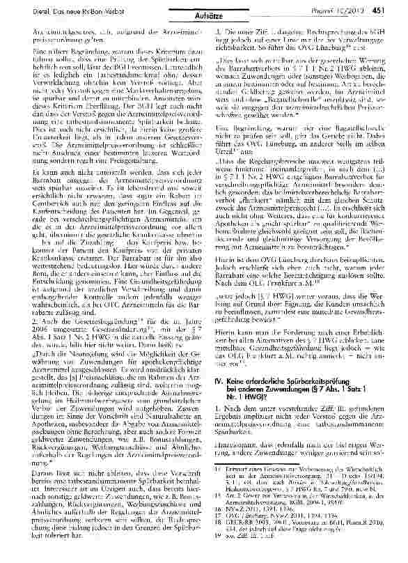 Vorschauseite 3: Das neue Rx-Boni-Verbot. Immer spürbar?