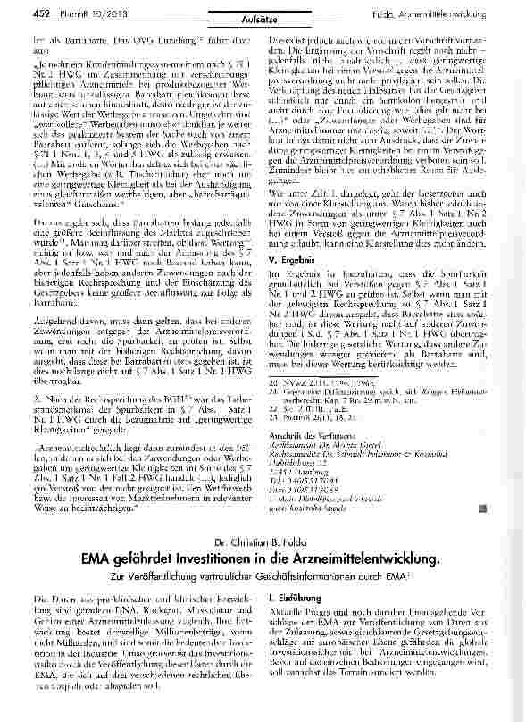 Vorschauseite 4: Das neue Rx-Boni-Verbot. Immer spürbar?