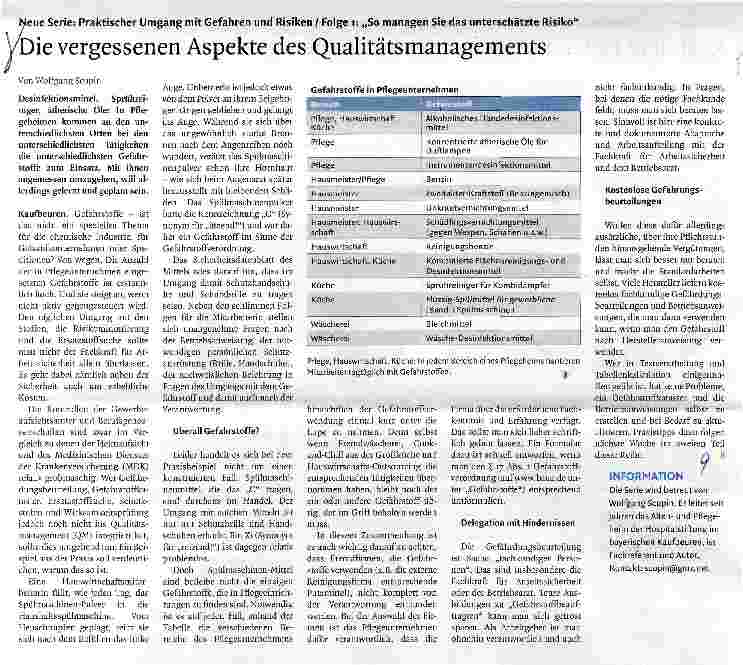 Vorschauseite 1: Die vergessenen Aspekte des Qualitätsmanagements