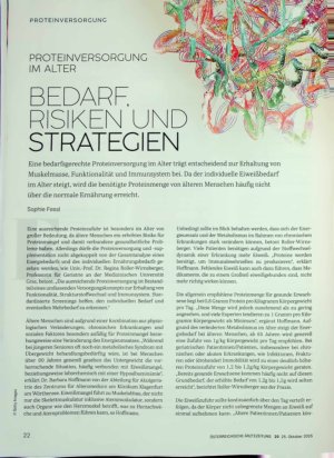 Vorschauseite 1: Proteinversorgung im alter Bedarf, Risiken und Strategien