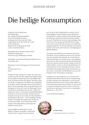 Vorschauseite 1: Die heilige Konsumption