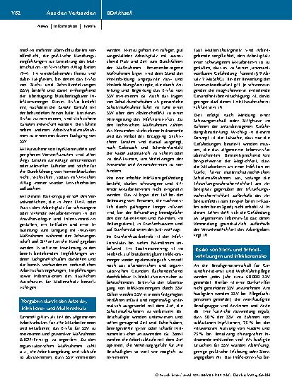 Vorschauseite 2: Mutterschutz: Ein Umgang mit spitzen Kanülen in der Anästhesiologie und Intensivmedizin ist auch in Schwangerschaft und Stillzeit möglich