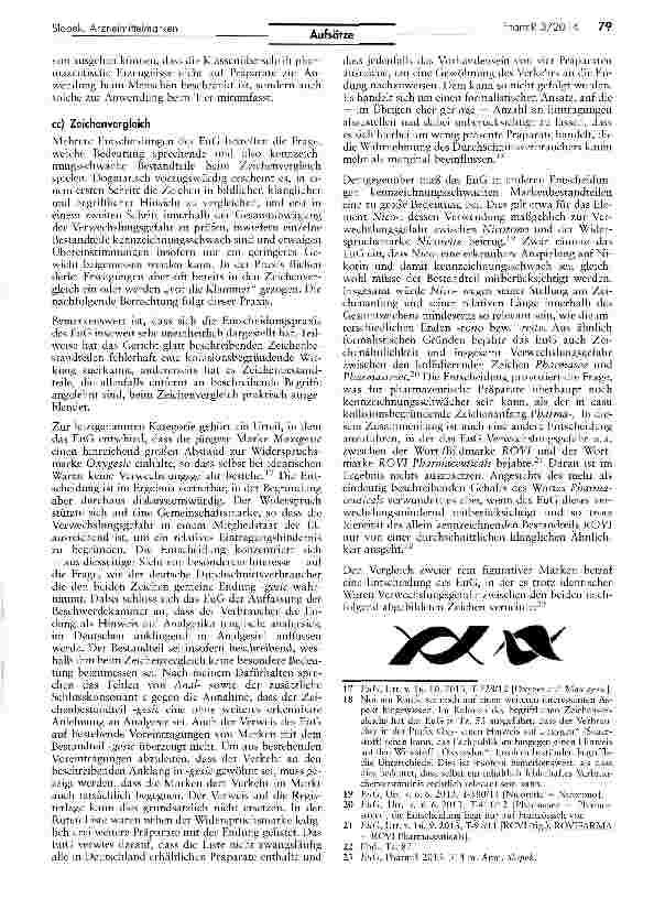Vorschauseite 3: Die Entscheidungspraxis zu Arzneimittelmarken im Jahr 2013