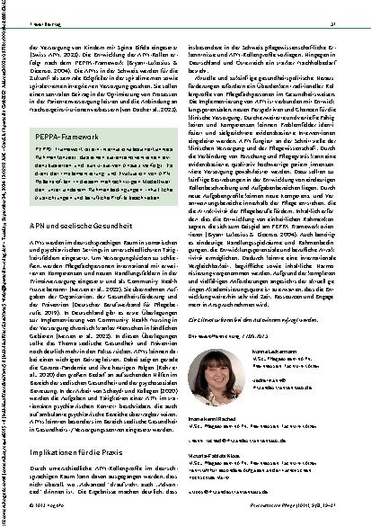 Vorschauseite 3: Advanced Practice Nursing im deutschsprachigen Raum
