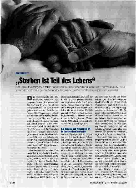 Vorschauseite 1: „Sterben ist Teil des Lebens