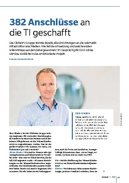 Vorschauseite 1: 382 Anschlüsse an die IT geschafft