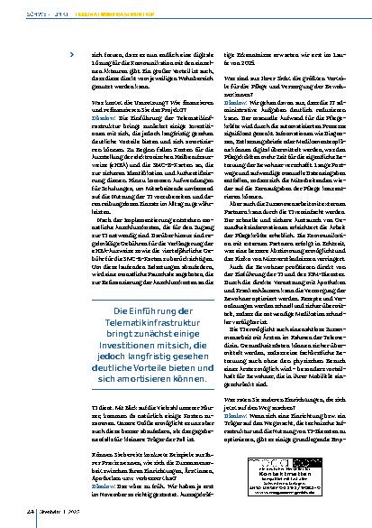 Vorschauseite 2: 382 Anschlüsse an die IT geschafft