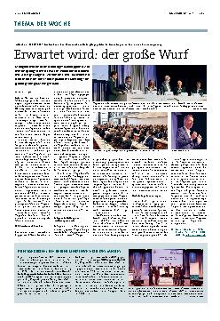 Vorschauseite 1: Erwartet wird: der große Wurf.