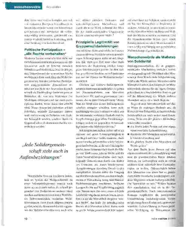 Vorschauseite 2: Begrenzte Solidarität?