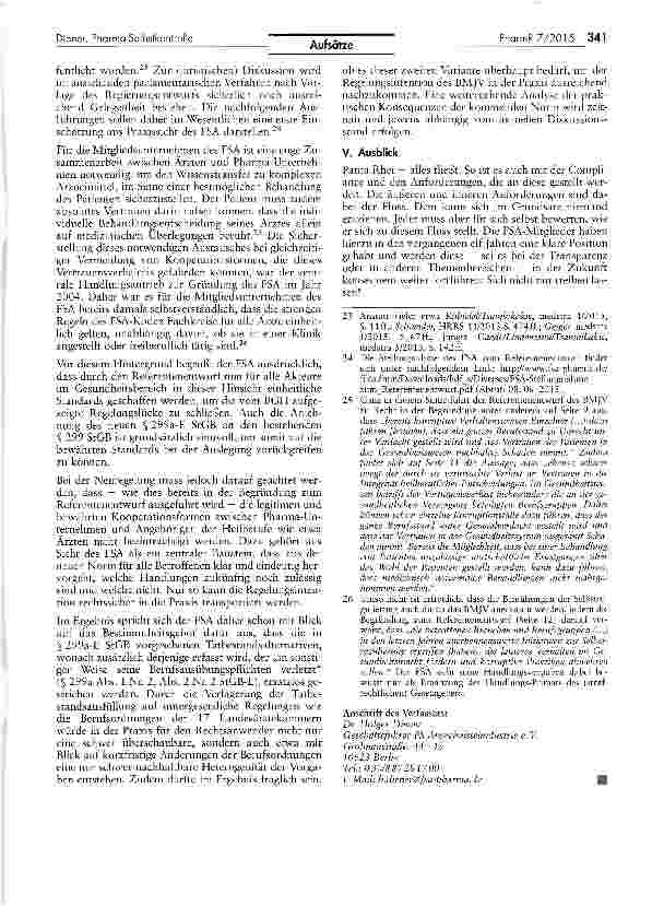 Vorschauseite 4: Aktuelle Entwicklungen und Themenfelder im Bereich derPharma-Selbstkontrolle