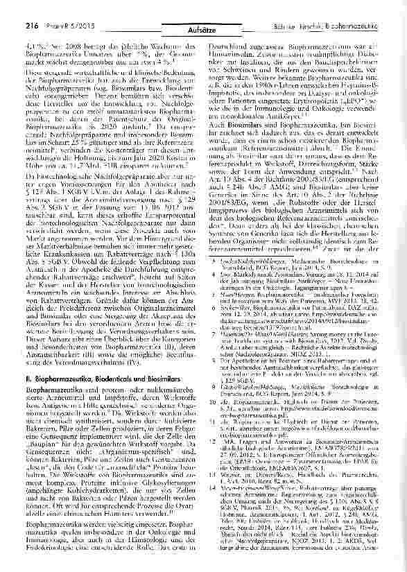 Vorschauseite 2: Austauschbarkeit von Biopharmazeutika