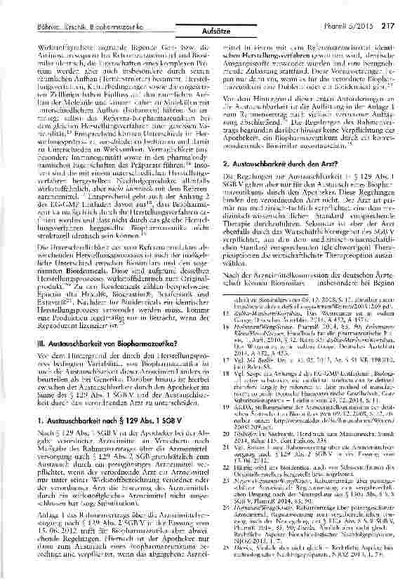 Vorschauseite 3: Austauschbarkeit von Biopharmazeutika