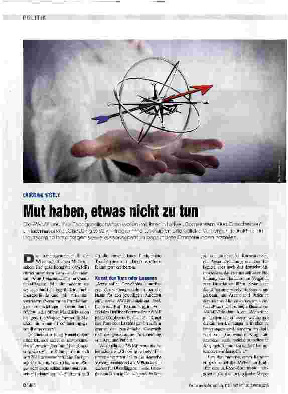 Vorschauseite 1: Mut haben, etwas nicht zu tun