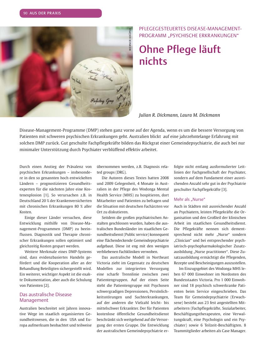 Vorschauseite 1: Ohne Pflege läuft nichts