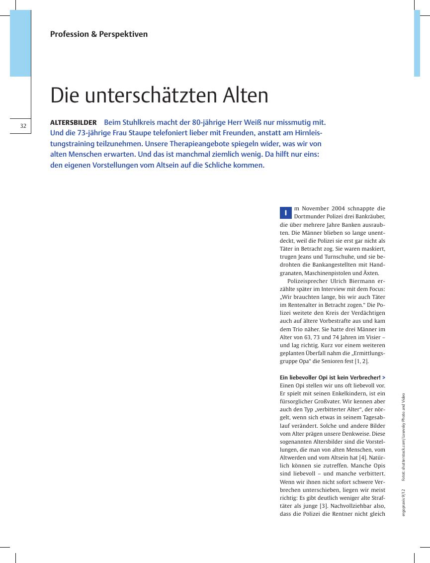 Vorschauseite 1: Altersbilder ? Die unterschätzten Alten