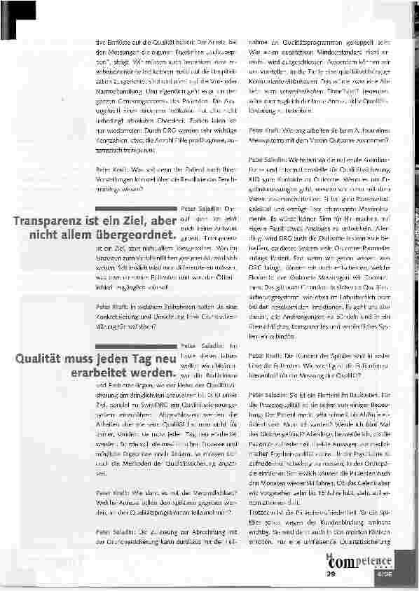 Vorschauseite 3: Wir müssen eine neue Stufe des Qualitätsmanagements erreichen
