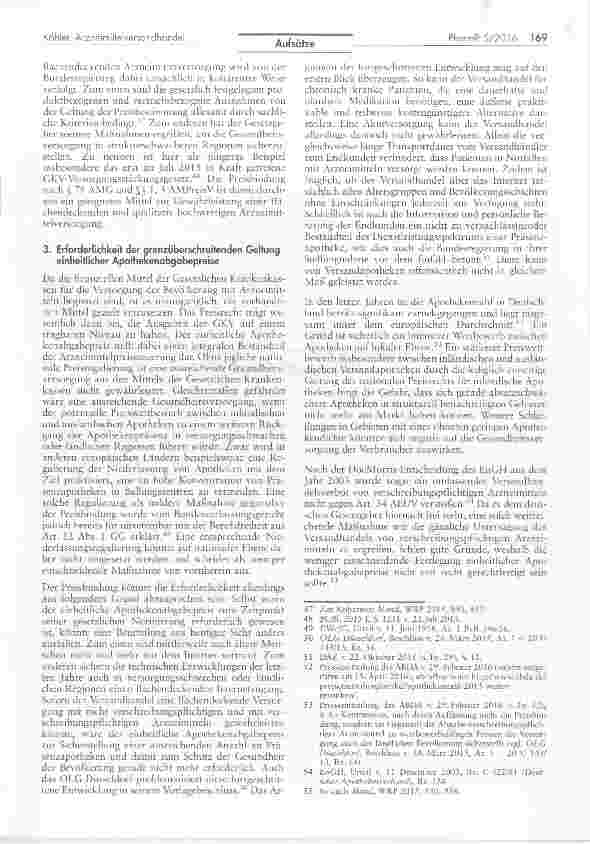 Vorschauseite 5: Paradigmenwechsel im Arzneimittelversandhandel - oder scheitert DocMorris mit seinem Preismodell am EuGH?