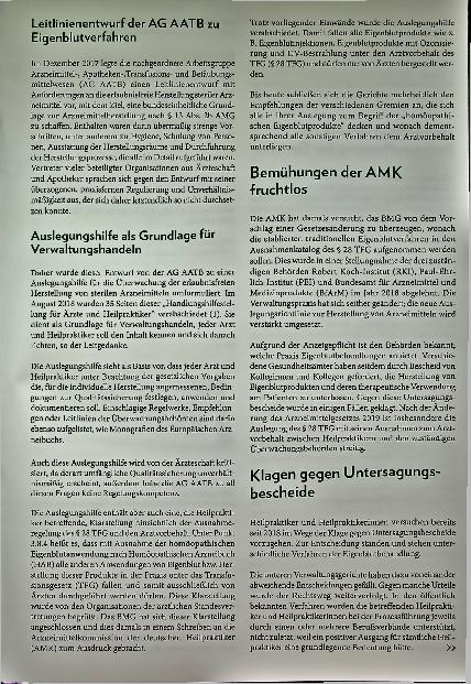 Vorschauseite 2: Recht eigen - Teil 2: Heilpraktikern bleibt Eigenblutbehandlung weiter untersagt
