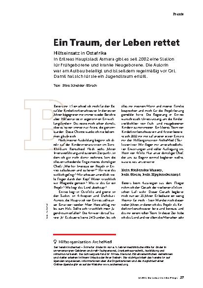 Vorschauseite 2: Ein Traum, der Leben rettet