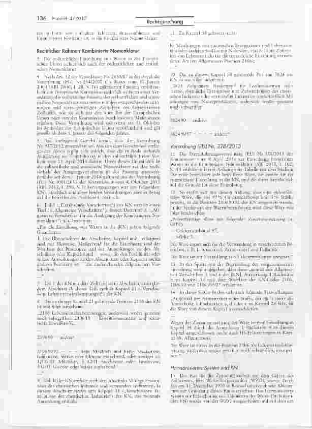 Vorschauseite 2: Zolltarifrechtliche Einordnung von Calciumcarbonat-Tabletten