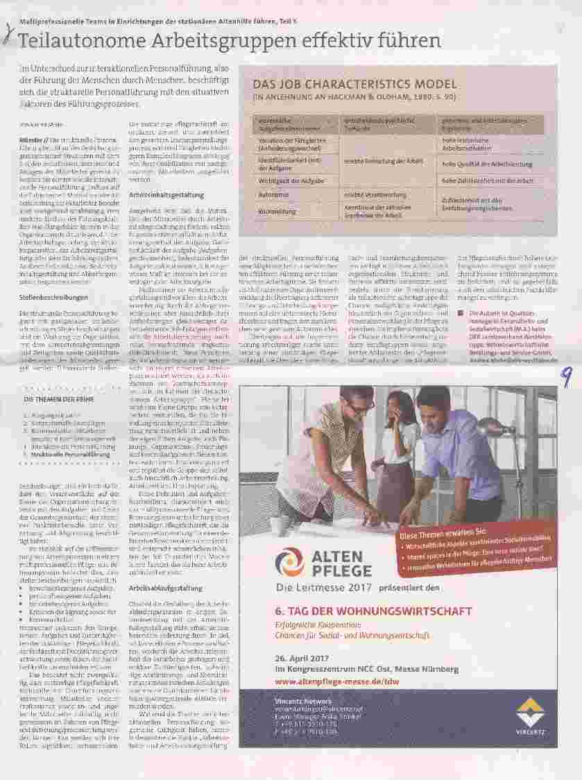 Vorschauseite 1: Multiprofessionelle Teams in Einrichtungen der stationären Altenhilfe führen, Teil 5 Teilautonome Arbeitsgruppen effektiv führen