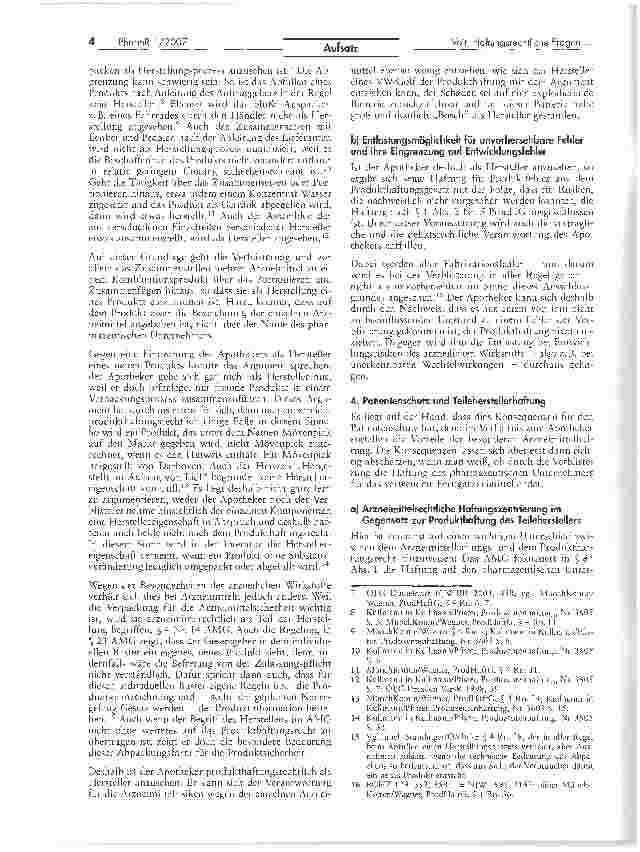 Vorschauseite 4: Haftungsrechtliche Fragen der Auseinzelung und Neuverblisterung zulassungspflichtiger Fertigarzneimittel